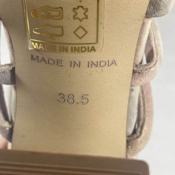 Free People Women's Multicolor Strappy Block Heel COLETTE Sandals Shoe Size 8.5‎ - Picture 9 of 9